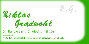 miklos gradwohl business card